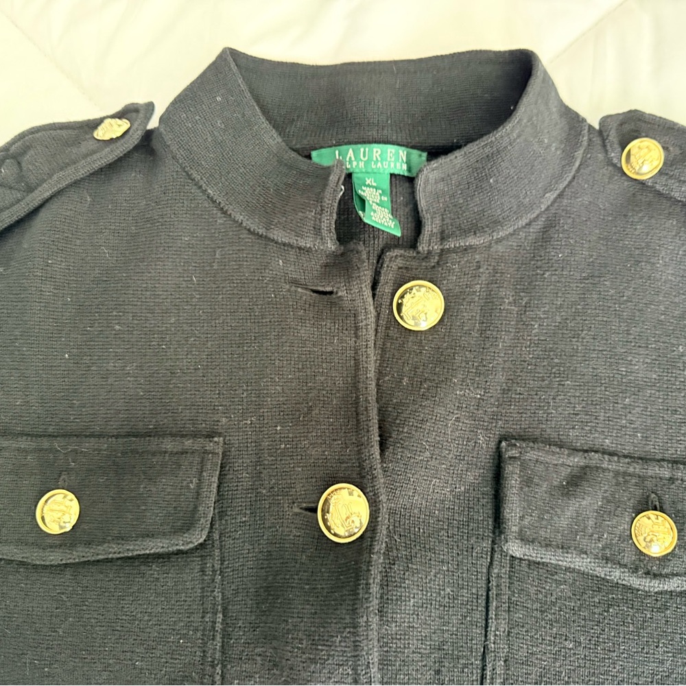 Ralph Lauren - Women’s Black Jacket with Gold Buttons Military inspired - Picture 5 of 5